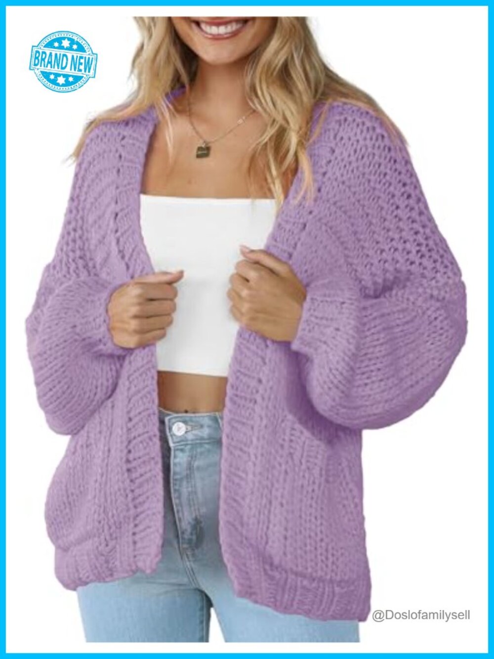 Women's Open Front Cardigan Cable Knit Long Sleeve Pocketed Lightweight